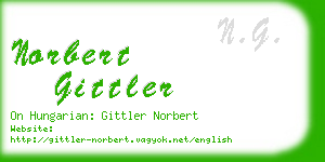 norbert gittler business card